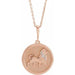 Ladies Natural Diamond Lion Necklace (I1, G-H) — 14K Rose Gold