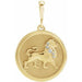Ladies Natural Diamond Lion Charm/Pendant — 14K Yellow Gold