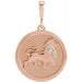 Ladies Natural Diamond Lion Charm/Pendant — 14K Rose Gold