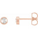 Ladies Rose-Cut Natural Diamond Bezel-Set Earrings (Vs/Si1, G-H) — 14K Rose Gold