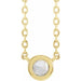 Ladies Rose-Cut Natural Diamond Bezel-Set Necklace (Vs/Si1, Ghi) — 14K Yellow Gold