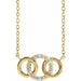 Ladies Natural Diamond Interlocking Circle Necklace (I1, G-H) — 14K Yellow Gold
