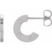 Ladies Natural Diamond Flat Hoop Earrings (I1, G-H) — Sterling Silver