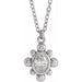 Ladies Natural Diamond Beaded Necklace (I1, G-H) — 14K White Gold