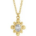 Ladies Natural Diamond Beaded Necklace (I1, G-H) — 14K Yellow Gold