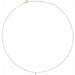 Ladies Drilled Natural Diamond Solitaire Necklace (I1, G-H) — 14K Rose Gold