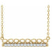 Ladies Natural Diamond Infinity-Inspired Bar Necklace (Si2-Si3, G-H) — 14K Yellow Gold