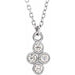 Ladies Natural Diamond Cluster Necklace (I1, G-H) — 14K White Gold