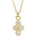 Ladies Natural Diamond Cluster Necklace (I1, G-H) — 14K Yellow Gold