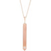 Ladies Natural Diamond Engravable Bar Necklace (I1, G-H) — 14K Rose Gold