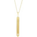 Ladies Natural Diamond Engravable Bar Necklace (I1, G-H) — 14K Yellow Gold