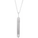 Ladies Natural Diamond Engravable Bar Necklace (I1, G-H) — 14K White Gold