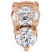 Ladies Natural Diamond Two-Stone Slide Pendant (Si2-Si3, Ghi) — 14K Rose Gold
