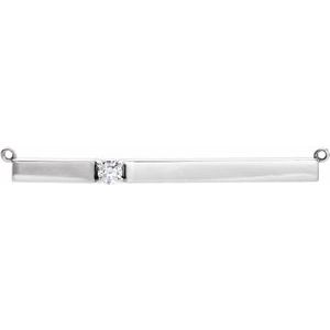 Ladies Natural Diamond Necklace Center (I1, G-H) — 14K White Gold