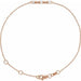 Ladies Natural Diamond Beaded Bar 6 1/2-7 1/ Bracelet (I1, G-H) — 14K Rose Gold