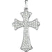 Ladies Natural Diamond Micro Pavé-Style Cross Pendant (I1, H+) — 14K White Gold