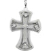 Ladies Natural Diamond Cross Pendant (I1, H+) — Sterling Silver