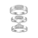 Classic 0.30CT Round Diamond Trio Set Ring For Women In Sterling Silver White