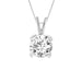 SOLITAIRE LADIES PENDANT 0.33CT ROUND DIAMOND 14K WHITE GOLD