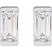 Lab-Grown Diamond Straight Baguette Bezel-Set Stud Earrings