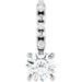 Ladies Natural Diamond Charm/Pendant (I1, G-H) — 14K White Gold