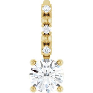 Ladies Natural Diamond Charm/Pendant (I1, G-H) — 14K Yellow Gold