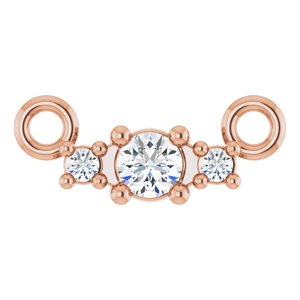Ladies Natural Diamond Necklaces Center (I1, G-H) — 14K Rose Gold