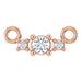 Ladies Natural Diamond Necklaces Center (I1, G-H) — 14K Rose Gold