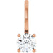 Ladies Natural Diamond Solitaire Charm/Pendant (I1, G-H) — 14K Rose Gold