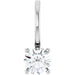 Ladies Natural Diamond Solitaire Charm/Pendant (I1, G-H) — Sterling Silver
