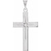 Ladies Natural Diamond Cross Pendant (I1, G-H) — 14K White Gold