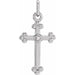 Ladies Natural Diamond Cross Pendant — 14K White Gold