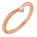 Ladies Natural Diamond Stackable V Ring (I1, G-H) — 14K Rose Gold