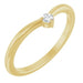 Ladies Natural Diamond Stackable V Ring (I1, G-H) — 14K Yellow Gold