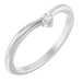 Ladies Natural Diamond Stackable V Ring (SI2-SI3, G-H) — Platinum