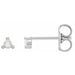 Ladies Rose-Cut Natural Diamond Earrings — Platinum