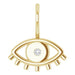 Ladies Natural Diamond Evil Eye Charm/Pendant (I1, G-H) — 14K Yellow Gold