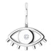 Ladies Natural Diamond Evil Eye Charm/Pendant (Si2-Si3, G-H) — Platinum