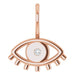 Ladies Natural Diamond Evil Eye Charm/Pendant (I1, G-H) — 14K Rose Gold