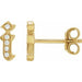 Ladies Natural Diamond Gothic Initial I Earring (I1, H+) — 14K Yellow Gold