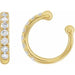 Ladies Natural Diamond Ear Cuff — 14K Yellow Gold