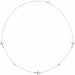Ladies Natural Diamond 5-Station Cross 16-18” Necklace (I1, H+) — 14K White Gold