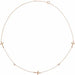 Ladies Natural Diamond 5-Station Cross 16-18” Necklace (I1, H+) — 14K Rose Gold