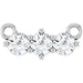 Ladies Three-Stone Bar Necklace or Center (I1, G-H) — 14K White Gold