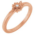 Ladies Natural Diamond Flower Ring (I1, G-H) — 14K Rose Gold