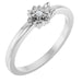 Ladies Natural Diamond Flower Ring (Si2-Si3, G-H) — Platinum
