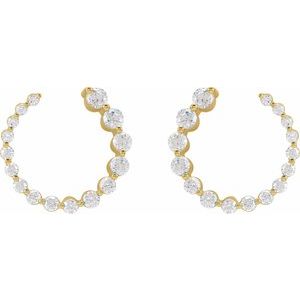 Lab-Grown Diamond Front-Back Earrings