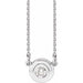 Ladies Natural Diamond Bezel-Set Solitaire Necklace (I1, G-H) — 14K White Gold