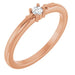 Ladies Natural Diamond Cross Promise Ring (I1, G-H) — 14K Rose Gold