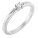 Ladies Natural Diamond Cross Promise Ring (I1, G-H) — Sterling Silver